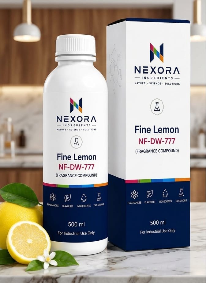 Fine Lemon fragrance compound bottle and box