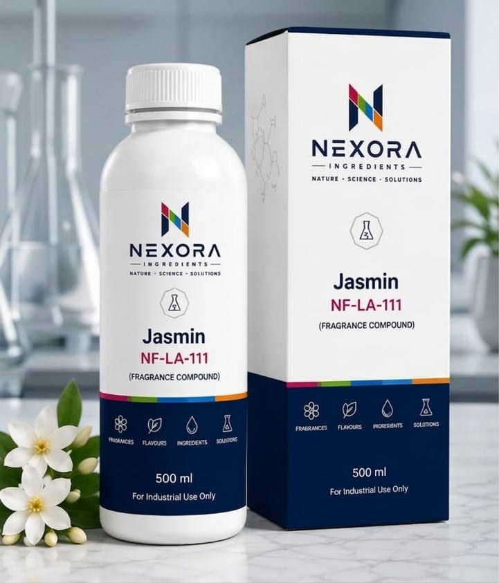 Jasmin fragrance compound bottle and box